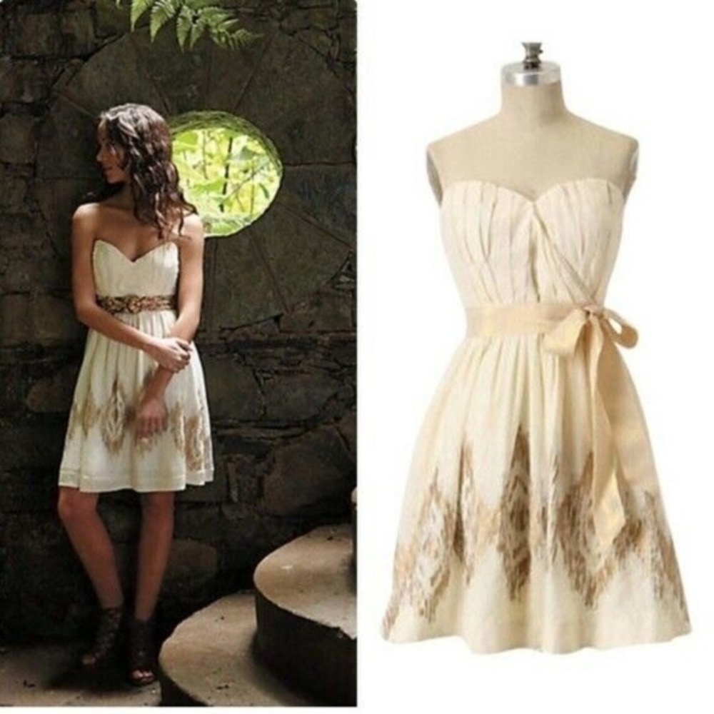 Anthropologie strapless dress